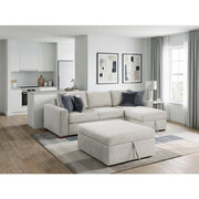 8548GY*4VC2AAOT (4)3-Piece Sectional with Convertible and Reversible Chaise,  Hidden Storage, Click Motion Back and Ottoman - 8548GY*4VC2AAOT