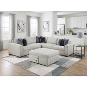 8548GY*52ACLCR2AAOT 4-Piece Sectional with Pull-out Bed and Ottoman - 8548GY*52ACLCR2AAOT