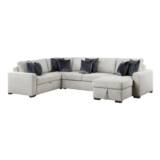 8548GY*5SC15ACLA 4-Piece Sectional with Reversible Chaise, Pull-out Bed, Hidden Storage and Click Motion Back - 8548GY*5SC15ACLA