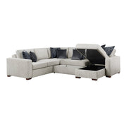 8548GY*5SC15ACLA 4-Piece Sectional with Reversible Chaise, Pull-out Bed, Hidden Storage and Click Motion Back - 8548GY*5SC15ACLA