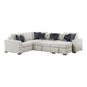 8548GY*5SC15ACLA 4-Piece Sectional with Reversible Chaise, Pull-out Bed, Hidden Storage and Click Motion Back - 8548GY*5SC15ACLA