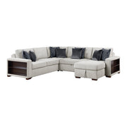 8548GY*5SC15ACLA2 4-Piece Sectional with Reversible Chaise, Pull-out Bed, Hidden Storage and Click Motion Back - 8548GY*5SC15ACLA2
