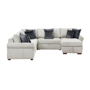 8548GY*5SC15ACLA4 4-Piece Sectional with Reversible Chaise, Pull-out Bed, Hidden Storage and Click Motion Back - 8548GY*5SC15ACLA4