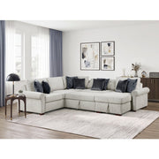 8548GY*5SC15ACLA4 4-Piece Sectional with Reversible Chaise, Pull-out Bed, Hidden Storage and Click Motion Back - 8548GY*5SC15ACLA4