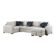 8548GY*5SCACCLA (5)4-Piece Sectional with Reversible Chaise, Pull-out Bed, Hidden Storage and Click Motion Back - 8548GY*5SCACCLA