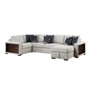 8548GY*5SCACCLA2 (5)4-Piece Sectional with Reversible Chaise, Pull-out Bed, Hidden Storage and Click Motion Back - 8548GY*5SCACCLA2