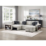 8548GY*5SCACCLA2 (5)4-Piece Sectional with Reversible Chaise, Pull-out Bed, Hidden Storage and Click Motion Back - 8548GY*5SCACCLA2