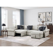 8548GY*5SCACCLA4 (5)4-Piece Sectional with Reversible Chaise, Pull-out Bed, Hidden Storage and Click Motion Back - 8548GY*5SCACCLA4
