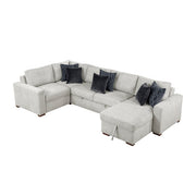 8548GY*5VC2ACLCRACA (5)4-Piece Sectional with Reversible Chaise, Pull-out Bed and Hidden Storage - 8548GY*5VC2ACLCRACA