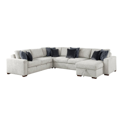8548GY*5VC2ACR2ACLA 4-Piece Sectional with Reversible Chaise, Pull-out Bed and Hidden Storage - 8548GY*5VC2ACR2ACLA