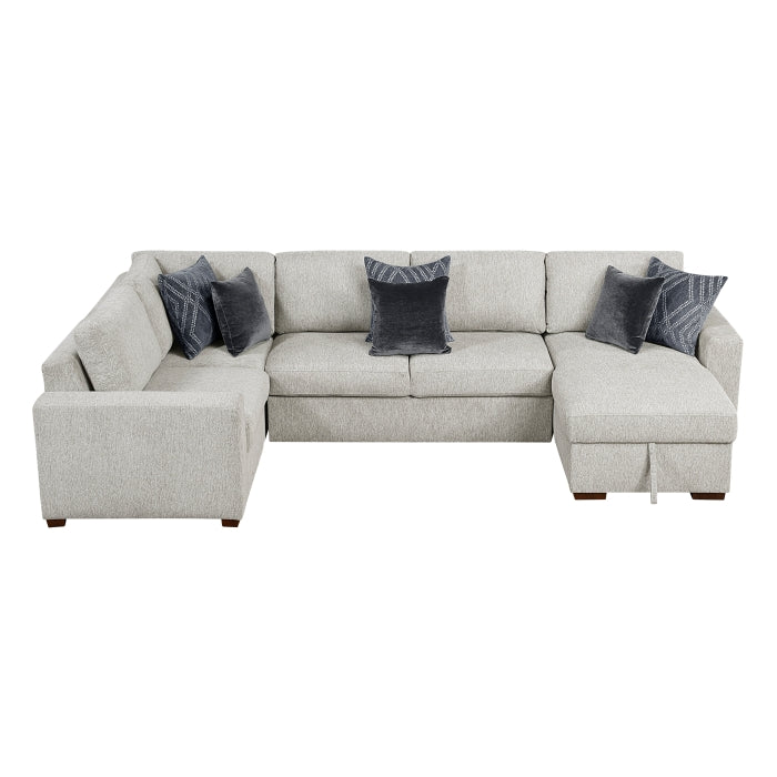 8548GY*5VC2ACRACA (5)4-Piece Sectional with Convertible and Reversible Chaise,  Hidden Storage, Click Motion Back - 8548GY*5VC2ACRACA