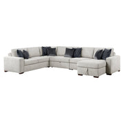 8548GY*6SC15ACLA 5-Piece Sectional with Reversible Chaise, Pull-out Bed, Hidden Storage and Click Motion Back - 8548GY*6SC15ACLA