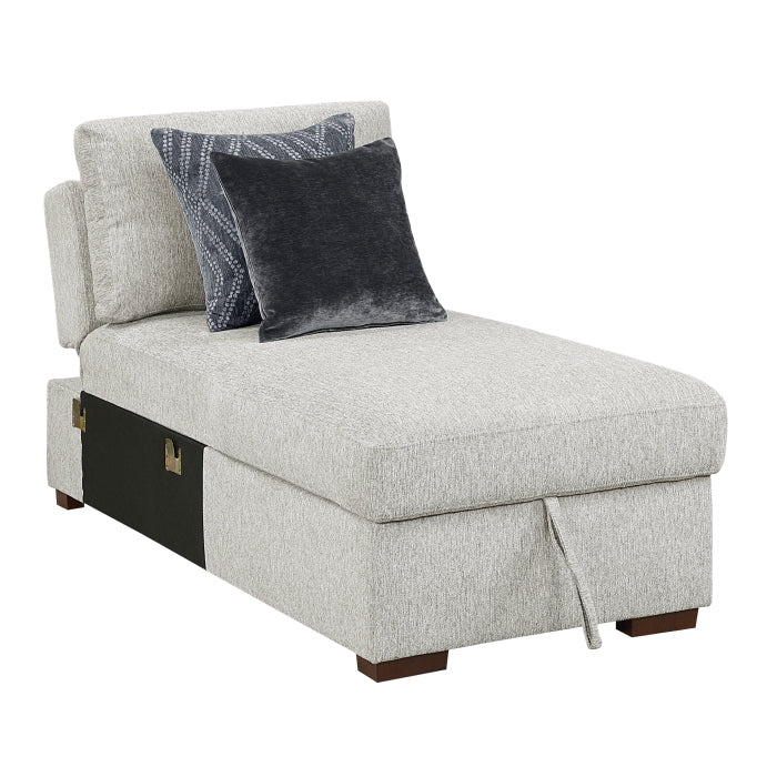 8548GY*6SC15ACLA2 5-Piece Sectional with Reversible Chaise, Pull-out Bed, Hidden Storage and Click Motion Back - 8548GY*6SC15ACLA2