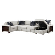 8548GY*6SC15ACLA2 5-Piece Sectional with Reversible Chaise, Pull-out Bed, Hidden Storage and Click Motion Back - 8548GY*6SC15ACLA2