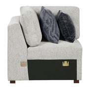 8548GY*6SC15ACLA4 5-Piece Sectional with Reversible Chaise, Pull-out Bed, Hidden Storage and Click Motion Back - 8548GY*6SC15ACLA4