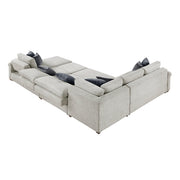 8548GY*6SC15ACLA4 5-Piece Sectional with Reversible Chaise, Pull-out Bed, Hidden Storage and Click Motion Back - 8548GY*6SC15ACLA4