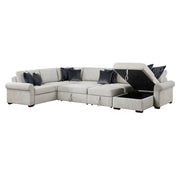 8548GY*6SC15ACLA4 5-Piece Sectional with Reversible Chaise, Pull-out Bed, Hidden Storage and Click Motion Back - 8548GY*6SC15ACLA4