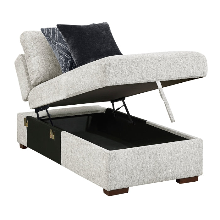 8548GY*6SCACCLA 5-Piece Sectional with Reversible Chaise, Pull-out Bed, Hidden Storage and Click Motion Back - 8548GY*6SCACCLA