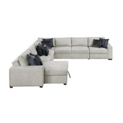 8548GY*6SCACCLA 5-Piece Sectional with Reversible Chaise, Pull-out Bed, Hidden Storage and Click Motion Back - 8548GY*6SCACCLA