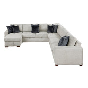 8548GY*6SCACCLA 5-Piece Sectional with Reversible Chaise, Pull-out Bed, Hidden Storage and Click Motion Back - 8548GY*6SCACCLA