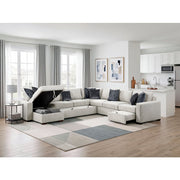 8548GY*6SCACCLA 5-Piece Sectional with Reversible Chaise, Pull-out Bed, Hidden Storage and Click Motion Back - 8548GY*6SCACCLA