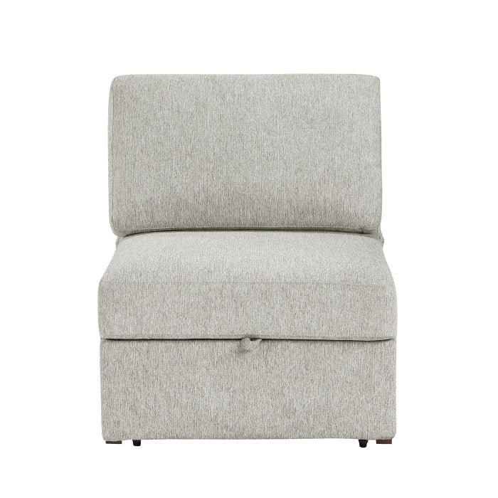 8548GY*6SCACCLA2 5-Piece Sectional with Reversible Chaise, Pull-out Bed, Hidden Storage and Click Motion Back - 8548GY*6SCACCLA2