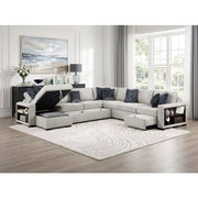 8548GY*6SCACCLA2 5-Piece Sectional with Reversible Chaise, Pull-out Bed, Hidden Storage and Click Motion Back - 8548GY*6SCACCLA2