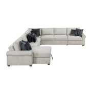 8548GY*6SCACCLA4 5-Piece Sectional with Reversible Chaise, Pull-out Bed, Hidden Storage and Click Motion Back - 8548GY*6SCACCLA4