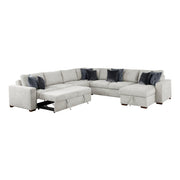 8548GY*6VC2ACR2ACLACA (6)5-Piece Sectional with Reversible Chaise, Pull-out Bed and Hidden Storage - 8548GY*6VC2ACR2ACLACA