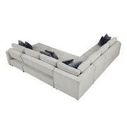 8548GY*6VC2ACR2ACLACA (6)5-Piece Sectional with Reversible Chaise, Pull-out Bed and Hidden Storage - 8548GY*6VC2ACR2ACLACA