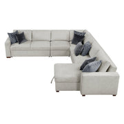 8548GY*6VCCR22AACA (6)5-Piece Sectional with Convertible and Reversible Chaise,  Hidden Storage, Click Motion Back - 8548GY*6VCCR22AACA