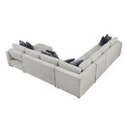 8548GY*6VCCR22AACA (6)5-Piece Sectional with Convertible and Reversible Chaise,  Hidden Storage, Click Motion Back - 8548GY*6VCCR22AACA