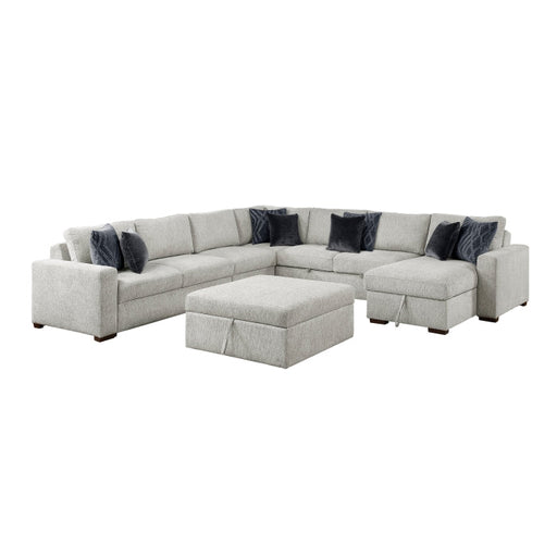 8548GY*7VC2ACR2ACLACAOT 6-Piece Sectional with Reversible Chaise, Pull-out Bed and Ottoman - 8548GY*7VC2ACR2ACLACAOT