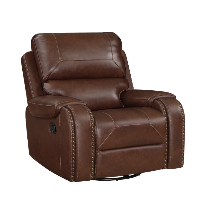 8549BRW-1 Swivel Glider Reclining Chair - 8549BRW-1