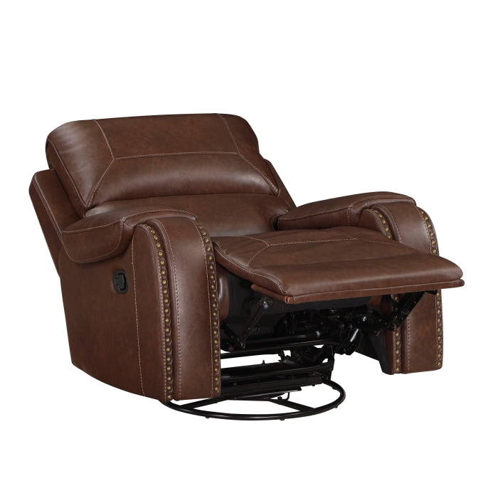 8549BRW-1 Swivel Glider Reclining Chair - 8549BRW-1