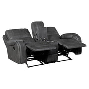 8549GRY*2 2pc Set: Sofa, Love - 8549GRY*2