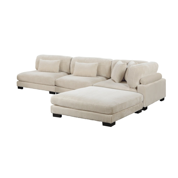 8555BE*2AC1CROT (4)4-Piece Modular Sectional with Ottoman - 8555BE*2AC1CROT
