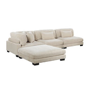 8555BE*2AC1CROT (4)4-Piece Modular Sectional with Ottoman - 8555BE*2AC1CROT