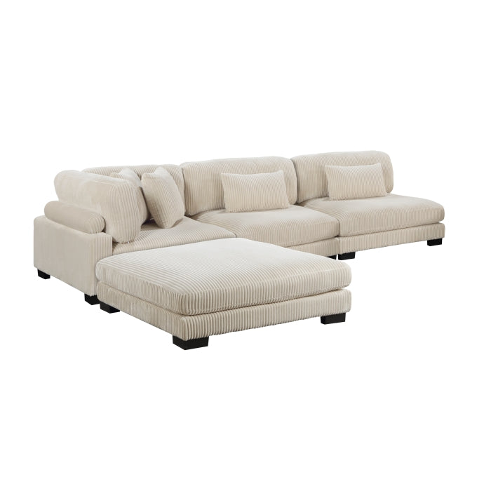 8555BE*2AC1CROT (4)4-Piece Modular Sectional with Ottoman - 8555BE*2AC1CROT
