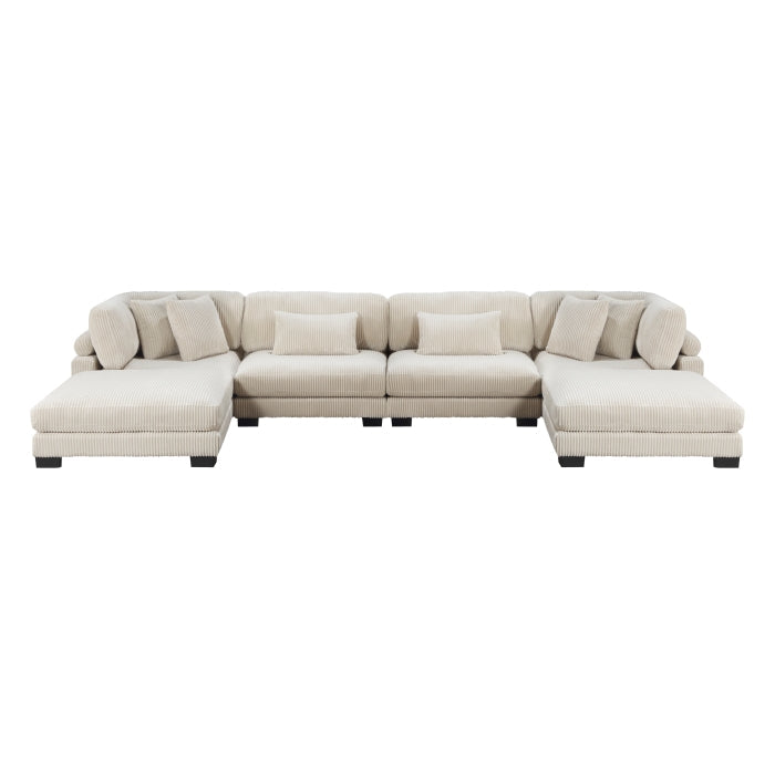 8555BE*2CR2AC2OT (6)6-Piece Modular Sectional with Ottomans - 8555BE*2CR2AC2OT