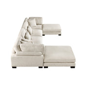 8555BE*2CR2AC2OT (6)6-Piece Modular Sectional with Ottomans - 8555BE*2CR2AC2OT
