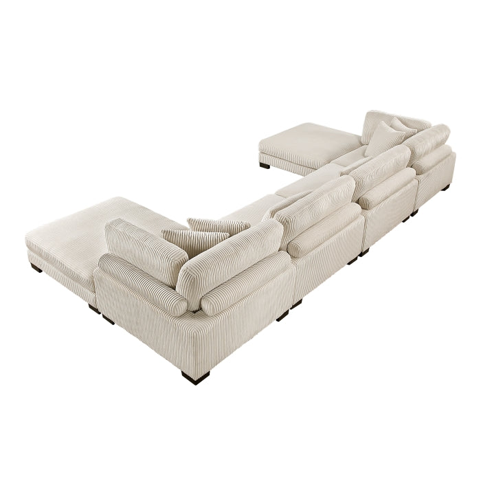 8555BE*2CR2AC2OT (6)6-Piece Modular Sectional with Ottomans - 8555BE*2CR2AC2OT