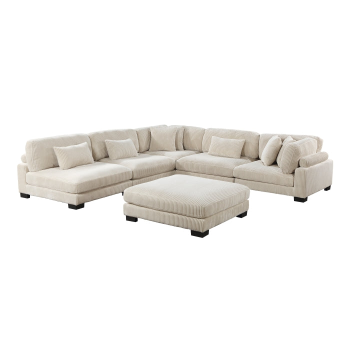 8555BE*6OT (6)6-Piece Modular Sectional with Ottoman - 8555BE*6OT