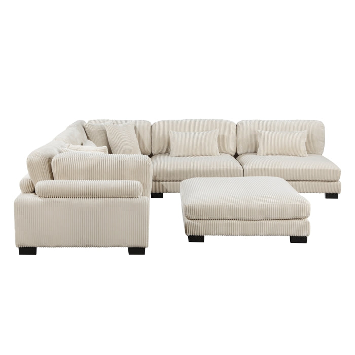 8555BE*6OT (6)6-Piece Modular Sectional with Ottoman - 8555BE*6OT