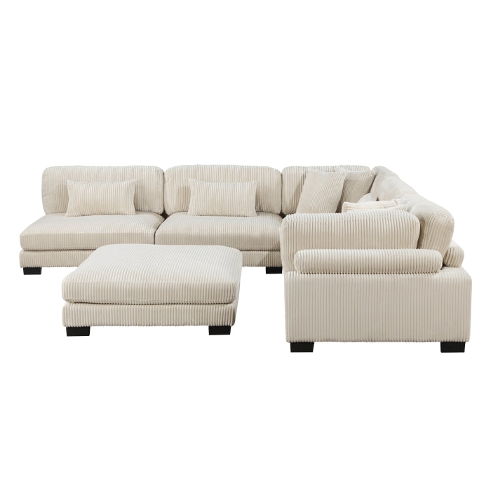 8555BE*6OT (6)6-Piece Modular Sectional with Ottoman - 8555BE*6OT