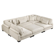 8555BE*6OT (6)6-Piece Modular Sectional with Ottoman - 8555BE*6OT