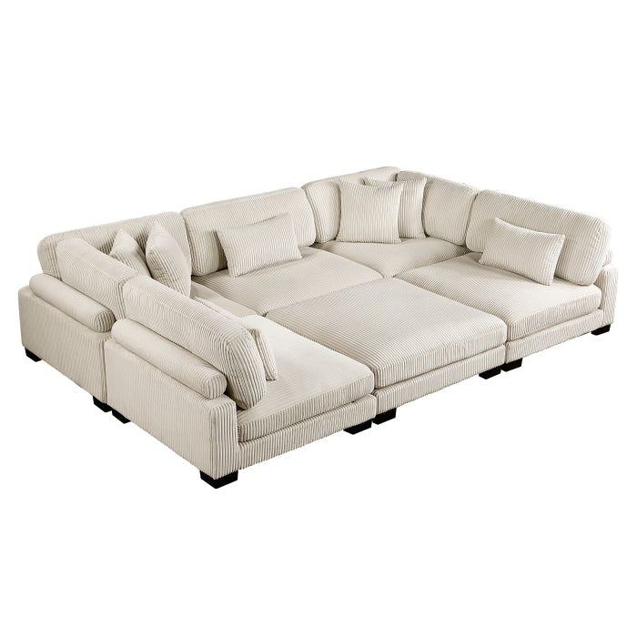 8555BE*6OT (6)6-Piece Modular Sectional with Ottoman - 8555BE*6OT