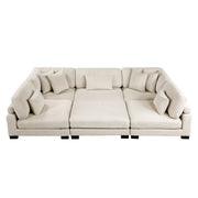 8555BE*6OT (6)6-Piece Modular Sectional with Ottoman - 8555BE*6OT