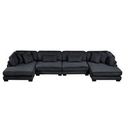 8555BK*2AC2VC (4)4-Piece Modular Sectional with Reversible Chaise - 8555BK*2AC2VC
