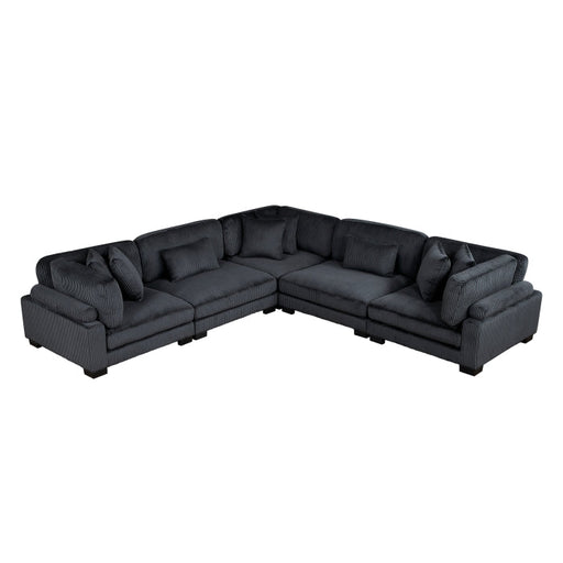 8555BK*2AC3CR (5)5-Piece Modular Sectional - 8555BK*2AC3CR